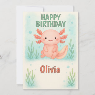 Axolotl liefhebbers Verjaardagsfeest Kaart