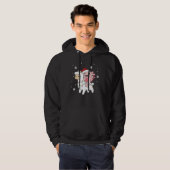 Axolotl Llama Alpaca Kerstmis Hoodie (Voorkant volledig)
