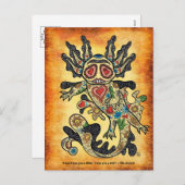 Axolotl Love Note Postcard Feestdagenkaart (Voorkant / Achterkant)