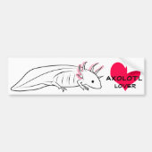 Axolotl Lover met hart Bumpersticker (Voorkant)