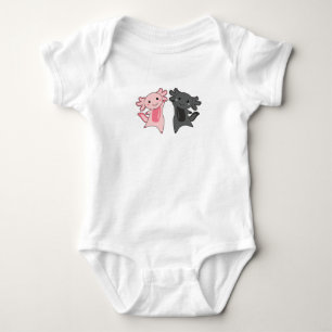 Axolotl Lovers Cute Animals for Kids Pink Romper