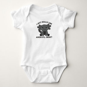 Axolotl Lovers Cute Animals for Kids Pink Romper