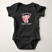Axolotl Lovers Cute Animals for Kids Pink Romper (Voorkant)