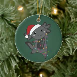 Axolotl Merry Winter Animals Axolotls Ba Keramisch Ornament