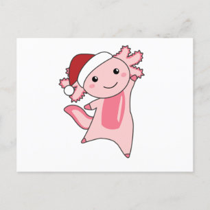 Axolotl Merry Winter Animals Axolotls Briefkaart