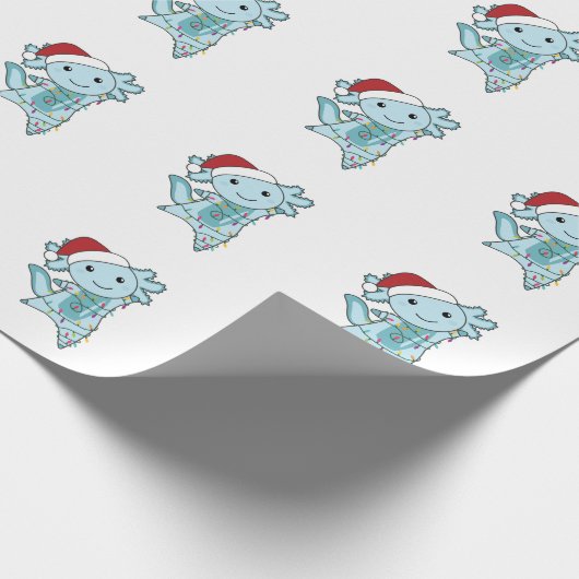 Axolotl Merry Winter Animals Axolotls Cadeaupapier (Hoek)