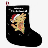 Axolotl Merry Winter Animals Axolotls Grote Kerstsok (Voorkant)