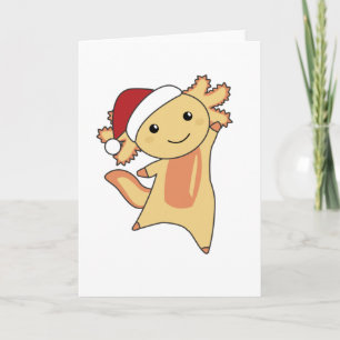 Axolotl Merry Winter Animals Axolotls Kaart