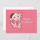 Axolotl Merry Winter Animals Axolotls Po Briefkaart (Voorkant / Achterkant)