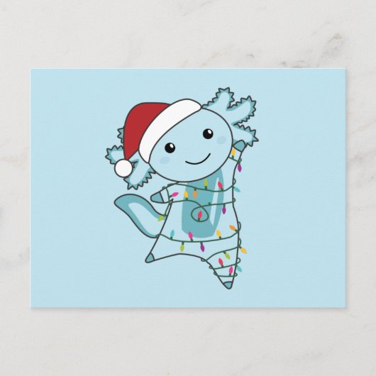 Axolotl Merry Winter Animals Briefkaart (Voorkant)