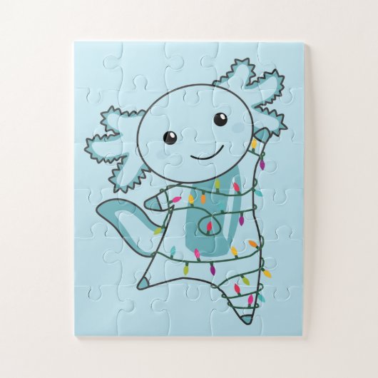 Axolotl Merry Winter Animals Legpuzzel (Verticaal)