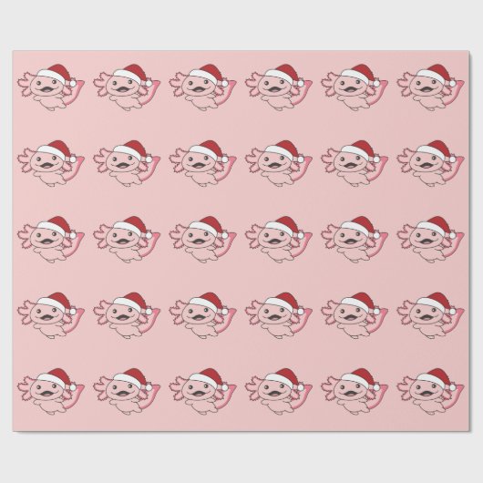 Axolotl Merry Winter Axolotl Wrapping Pa Cadeaupapier (Vlak)