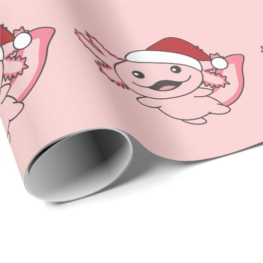 Axolotl Merry Winter Axolotl Wrapping Pa Cadeaupapier (Rol Hoek)