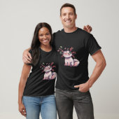 Axolotl met bloemen t-shirt (Unisex)