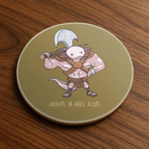 Axolotl met een bijl Gladiator krijger Kunstwerk
