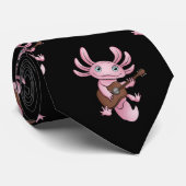 Axolotl met gitaar stropdas (Opgerold)