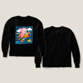 Axolotl mignon sur un avion (Motif recto et verso)