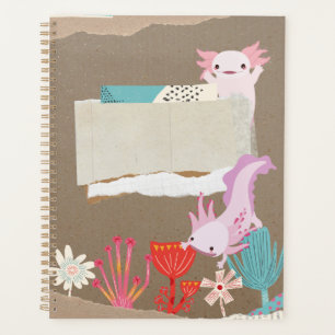 Axolotl onder water voor Axolotl Lovers Planner