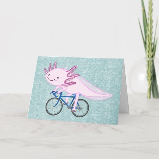 Axolotl op een fiets (Voorkant)