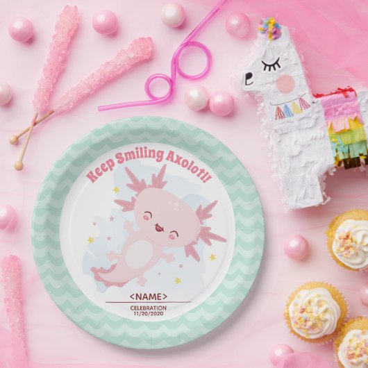 Axolotl Papieren Bordje (Feest)