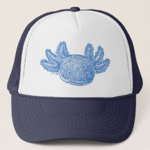 Axolotl Pet Truckerhoed - BLAUW