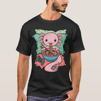 Axolotl Ramen Eet Gamer Axolotl T-shirt
