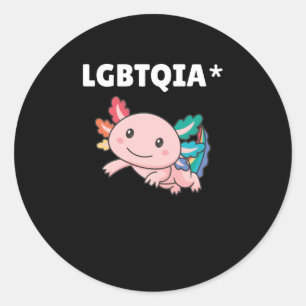 Axolotl - Regenboogvlag LGBT Pride Ronde Sticker
