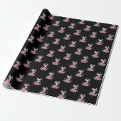 Axolotl Riding Blobfish Cadeaupapier (Uitgerold)