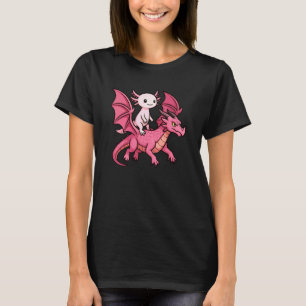Axolotl Roze Draak Rijdt Dierentuin Dag Dierenlief T-shirt