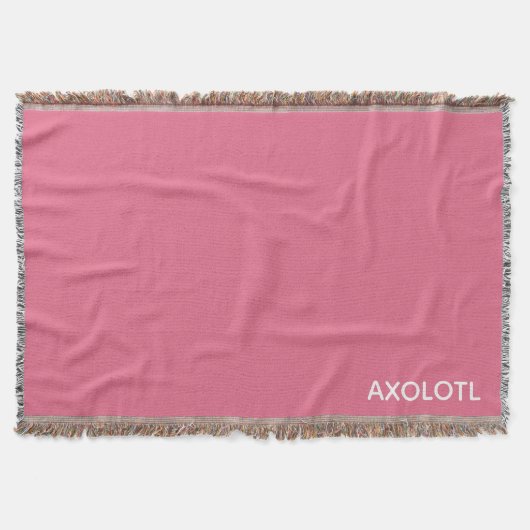 Axolotl roze kleurnaam deken (Voorkant)