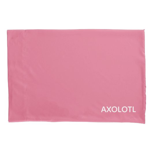Axolotl roze kleurnaam kussensloop (Voorkant)