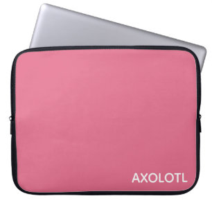 Axolotl roze kleurnaam laptop sleeve