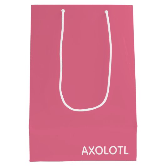 Axolotl roze kleurnaam medium cadeauzakje (Achterkant)