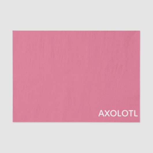 Axolotl roze kleurnaam tissuepapier (Voorkant)