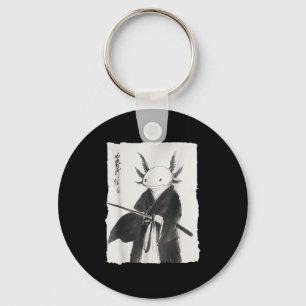 Axolotl Samurai Janpanese  Warrior Art Anim Sleutelhanger