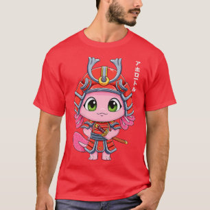 Axolotl Samurai Ronin Japans rondlopend visdier T-shirt
