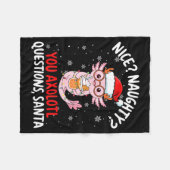 Axolotl Santa Hat Axolotl Questions Christmas Boys Fleece Deken (Voorkant (Horizontaal))