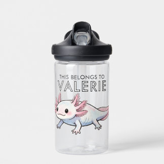 Axolotl Schattig Kind Gepersonaliseerd Dit Hoort B Waterfles