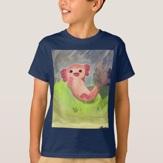 Axolotl schattig t-shirt (Voorkant)