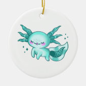 Axolotl Schattige Cute Cartoon Keramisch Ornament (Voorkant)