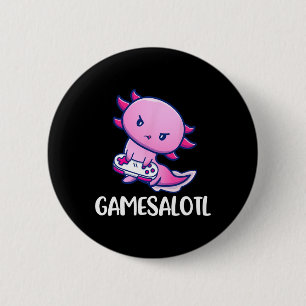 Axolotl Schattige Spelen Videogame Ronde Button 5,7 Cm