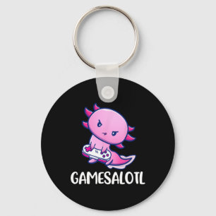 Axolotl Schattige Spelen Videogame Sleutelhanger