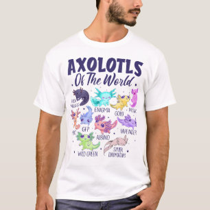 Axolotl Schattigee Axolotls van de wereld Kawaii m T-shirt