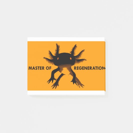 Axolotl sinaasappel post-it® notes (Voorkant)