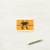 Axolotl sinaasappel post-it® notes (Op bureau)