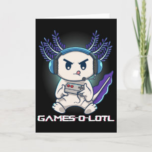 Axolotl speelt console-videogames Gamesolotl Gam Kaart