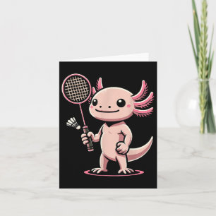 Axolotl Spelen Badminton Player Shuttle Sport Kaart