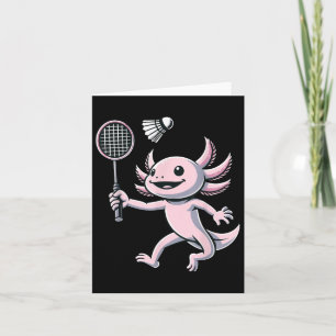 Axolotl Spelen Badminton Player Shuttle Sport Kaart