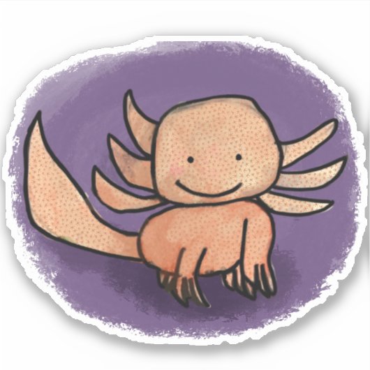Axolotl Sticker (Voorkant)
