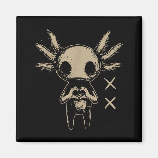 Axolotl Still Emo Goth  Magneet (Voorkant)